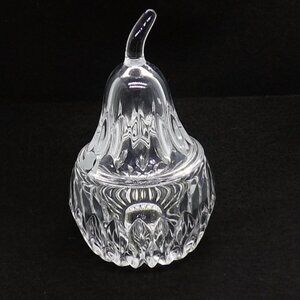 Lead Crystal Pear Shaped 2pc Condiment Dish